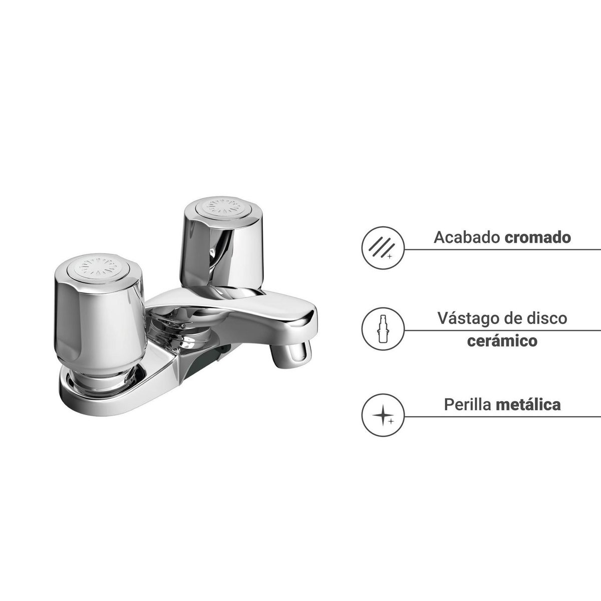 ITALGRIF - Llave de Lavatorio Mezcladora Cancún 4''