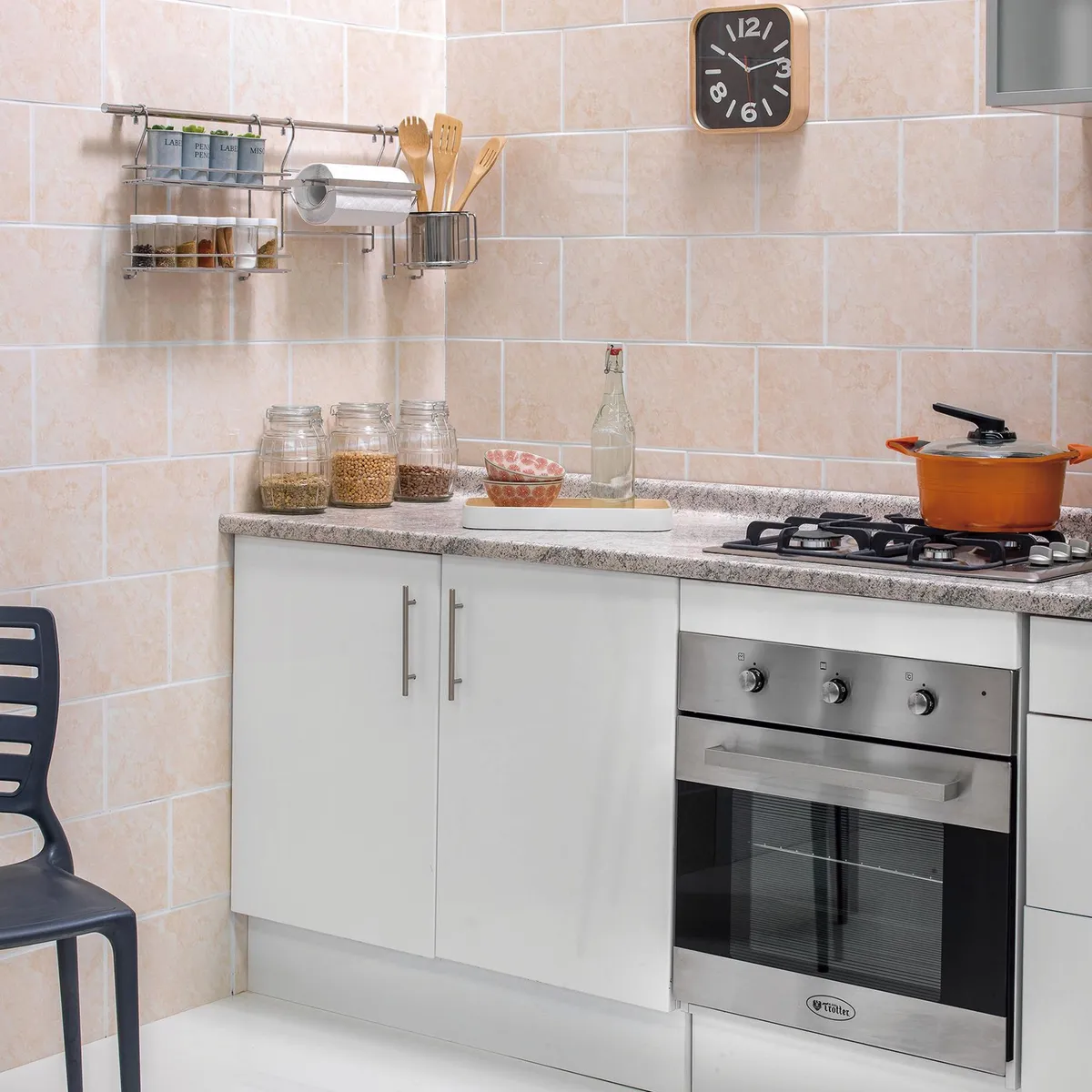 HOLZTEK - Cerámica Beige Marmolizado 20X30cm 1.5m2 Marmol Beige