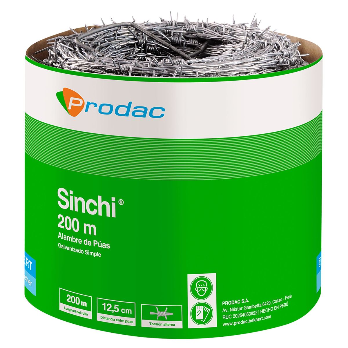 PRODAC - Alambre Púa Sinchi 200m + Grapa Sinchi 1/4kg