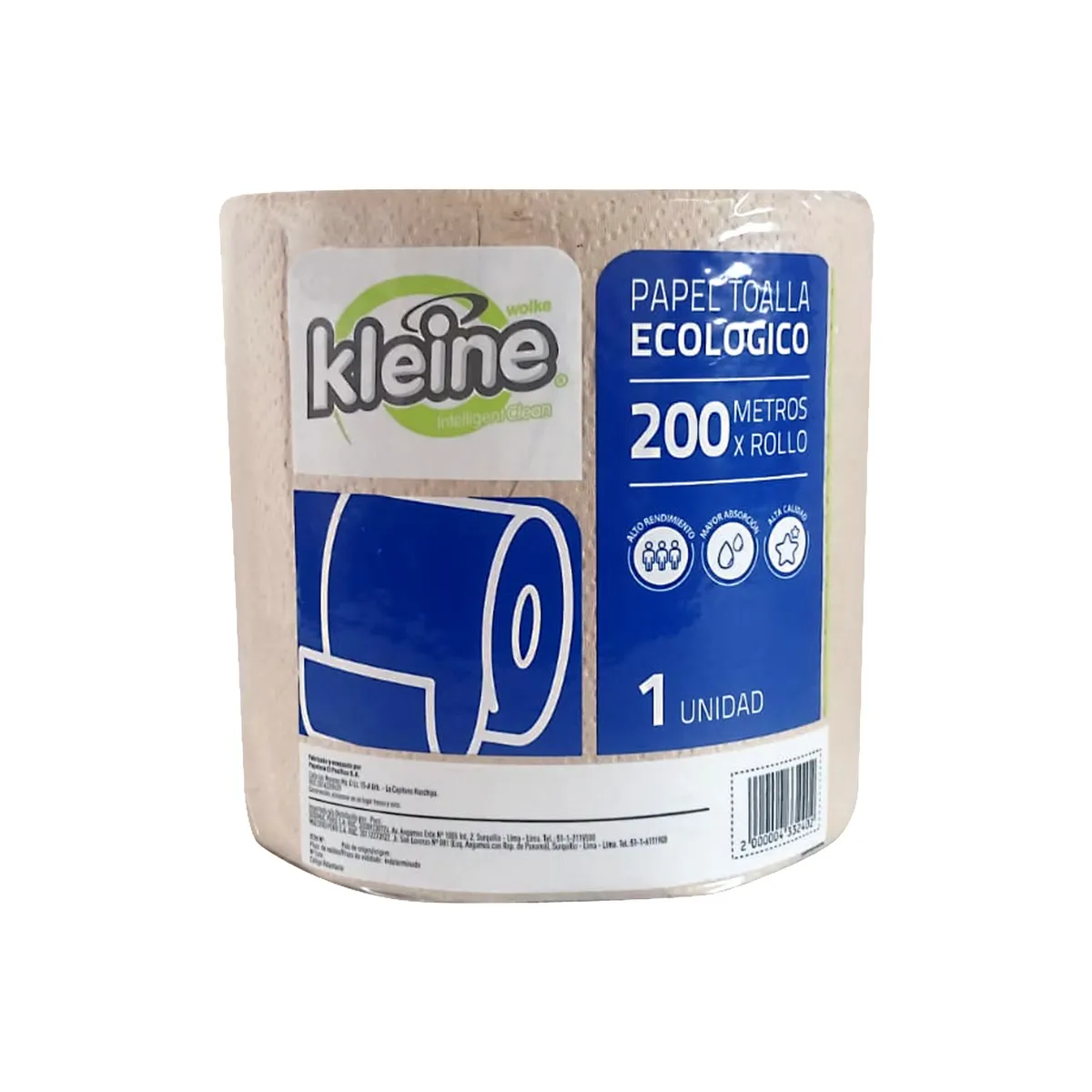 KLEINE WOLKE - Papel Toalla Blanco Kleine 1 Rollo 200M