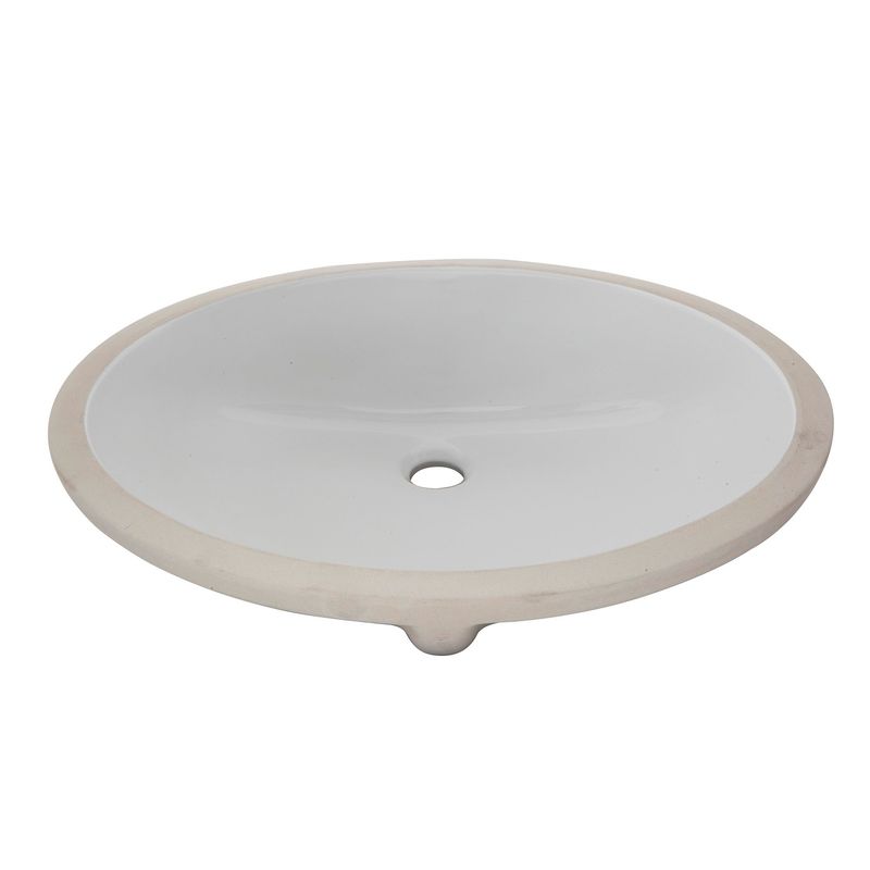 TREBOL - Lavamanos para Empotrar A Mueble Trebol Maxbell Ovalado Blanco