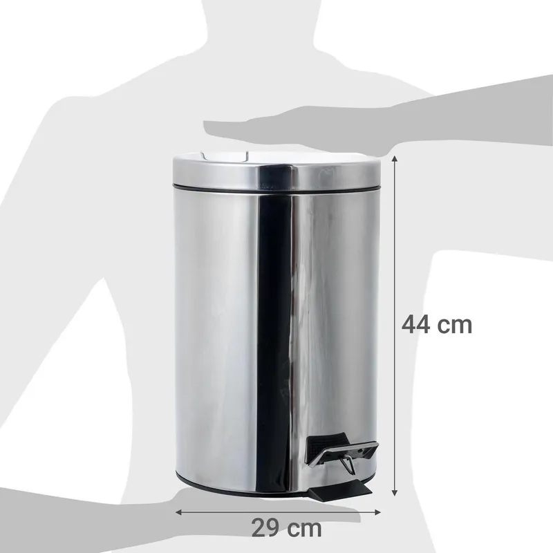 Papelera de Metal Just Home Collection Gris 20L Sodimac Falabella