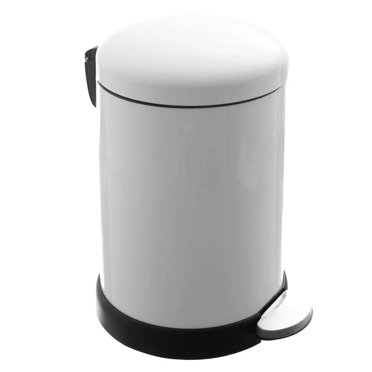 JUST HOME COLLECTION - Papelera de Acero Inoxidable con Pedal Blanca 20L