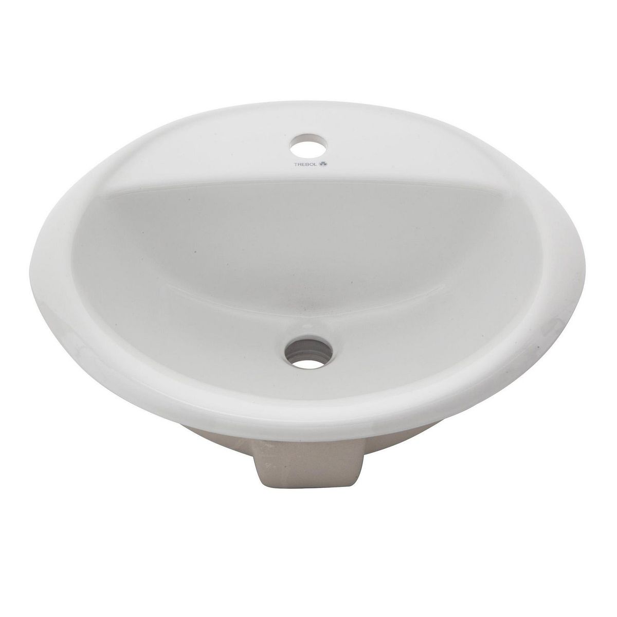 TREBOL - Lavamanos para Empotrar A Mueble Trebol Ovalin Sonnet Blanco