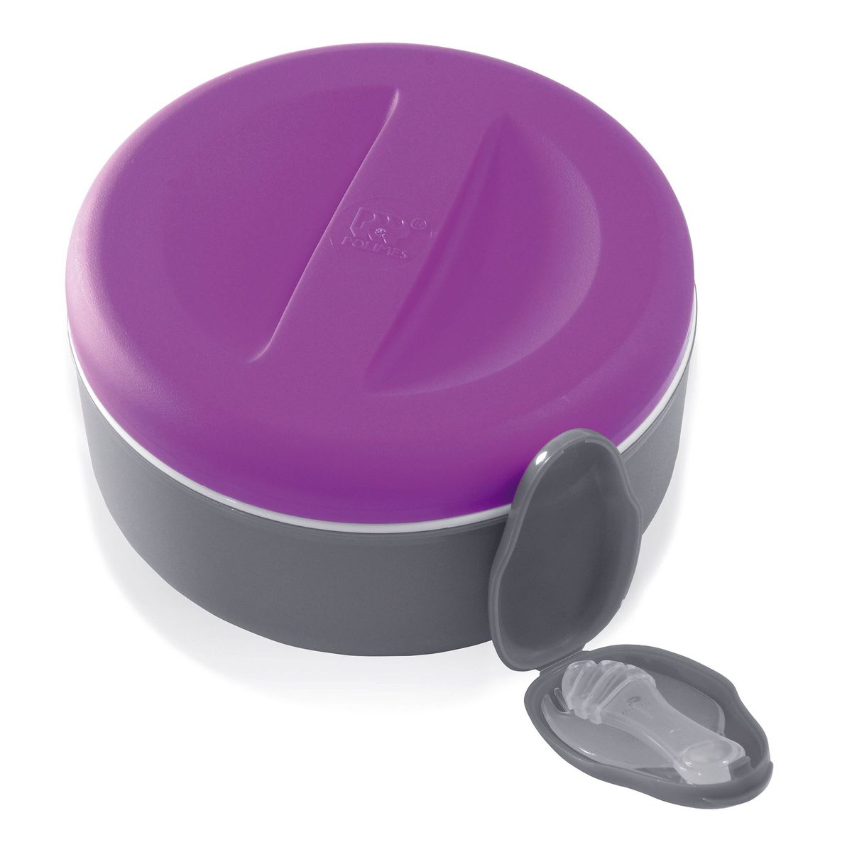 POLIMES - Lonchera de Plástico 0.6L Lila con Plomo