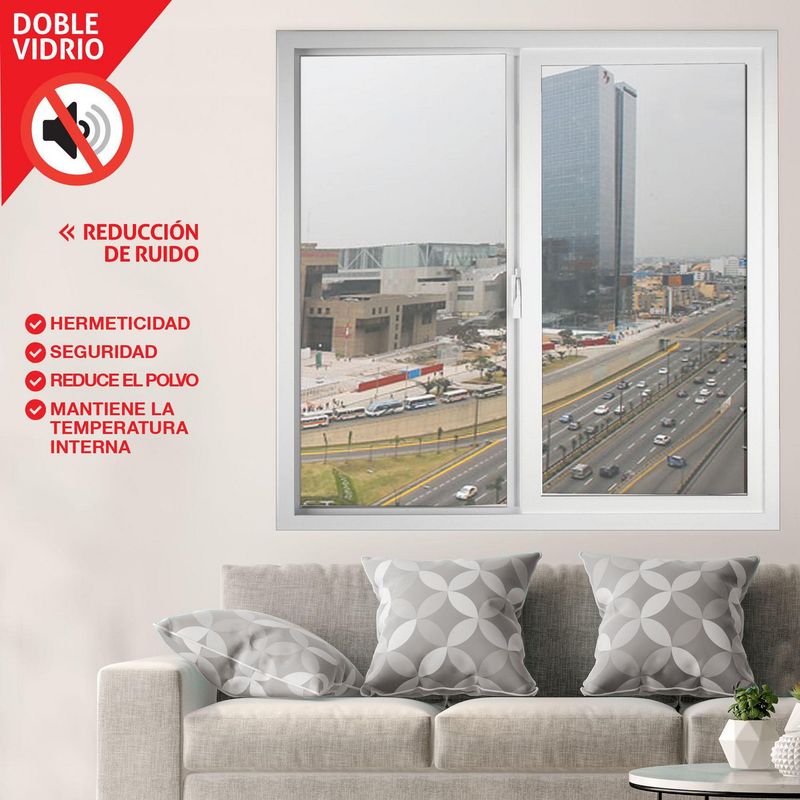 WINTEC - Ventana de PVC Termopanel 120x120cm