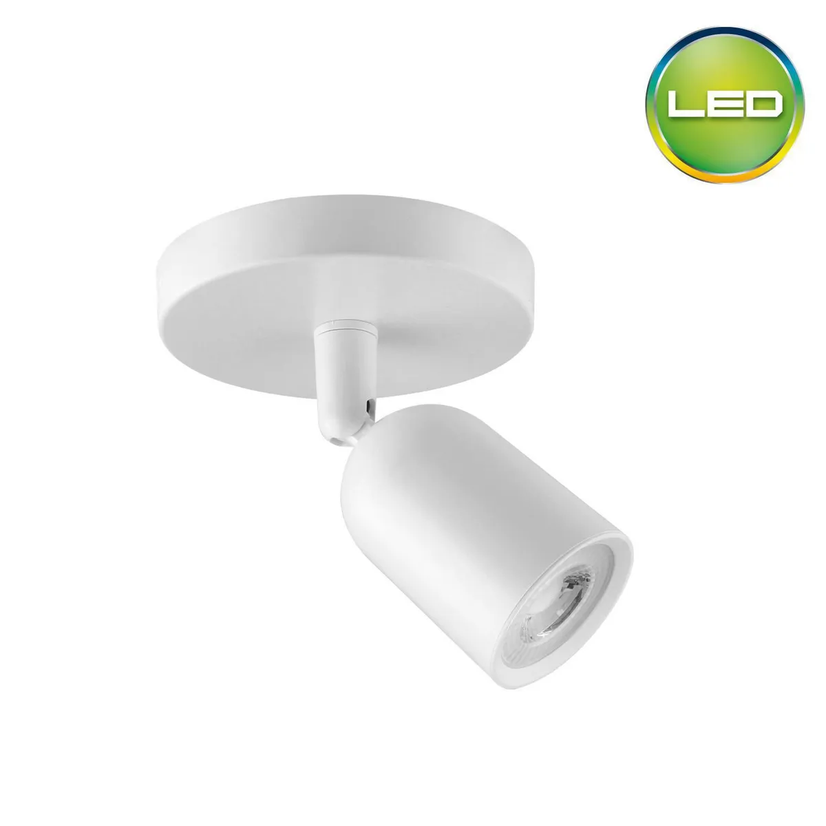 LIGHTECH - Spot Adosable Led 7W 1 Luz Negro Luz Calida