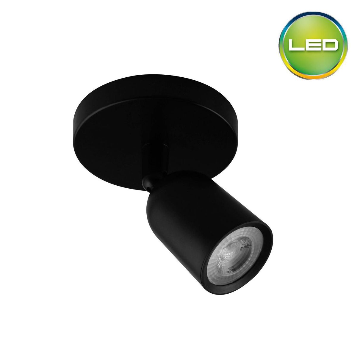 LIGHTECH - Spot Adosable Led 7W 1 Luz Negro Luz Blanca