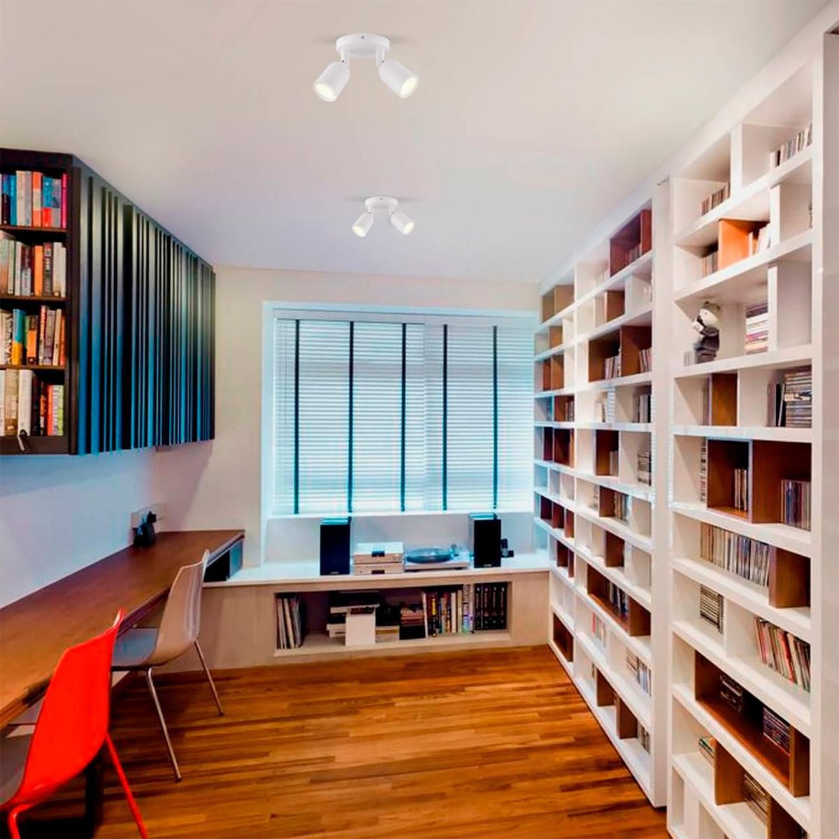 LIGHTECH - Spot Adosable Led 14W 2 Luces Blanco Luz Calida