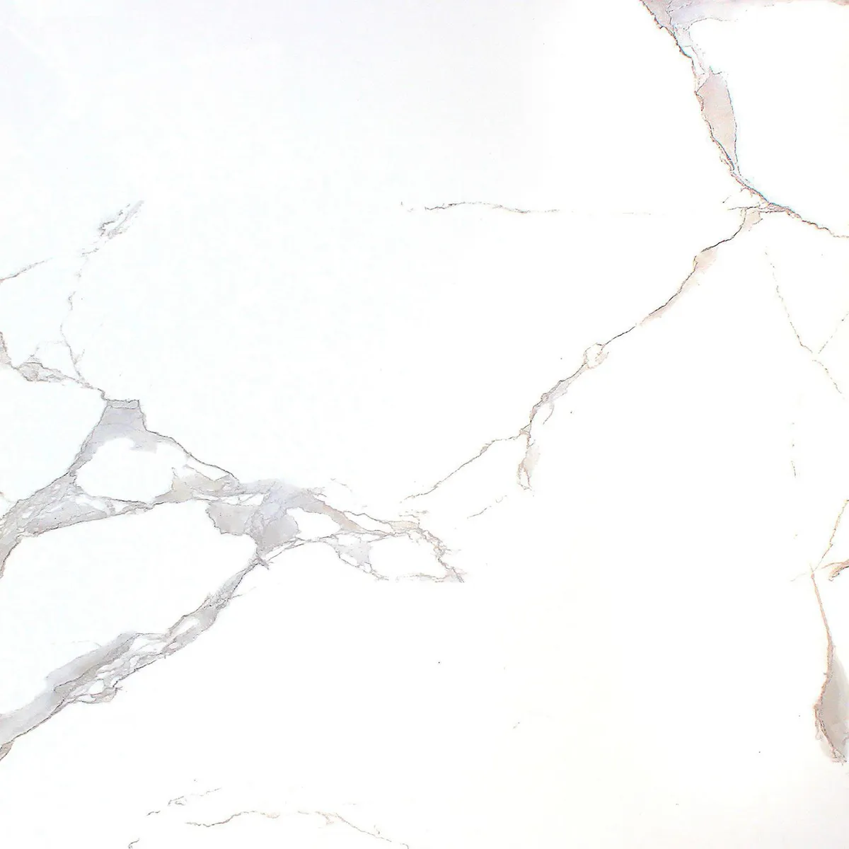 Porcelanato Blanco Marmolizado 60X60cm 1.44m2 Brillante, marca HOLZTEK - Foto 2