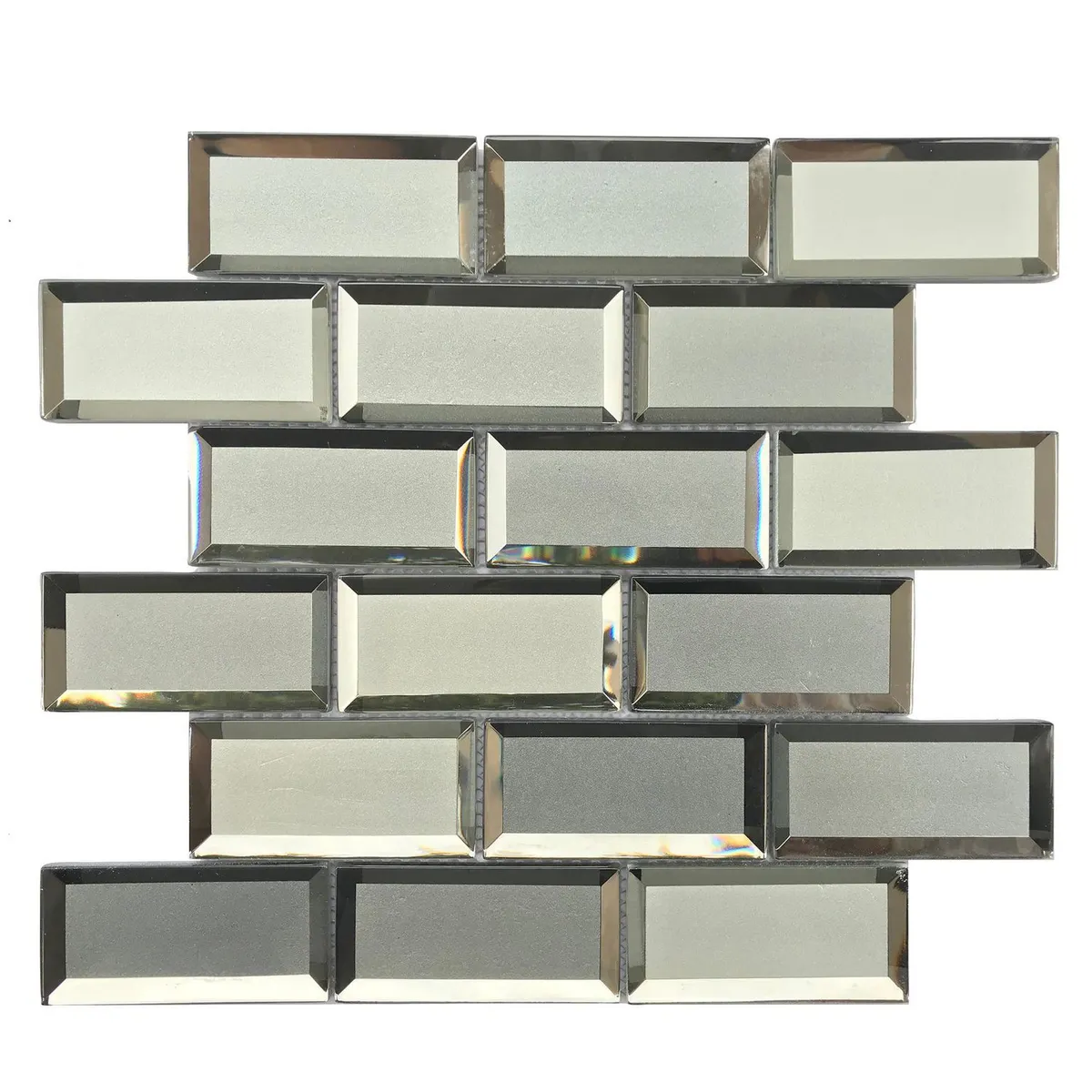 HOLZTEK - Malla Vidrio Brick Espejado Gris 30x30cm