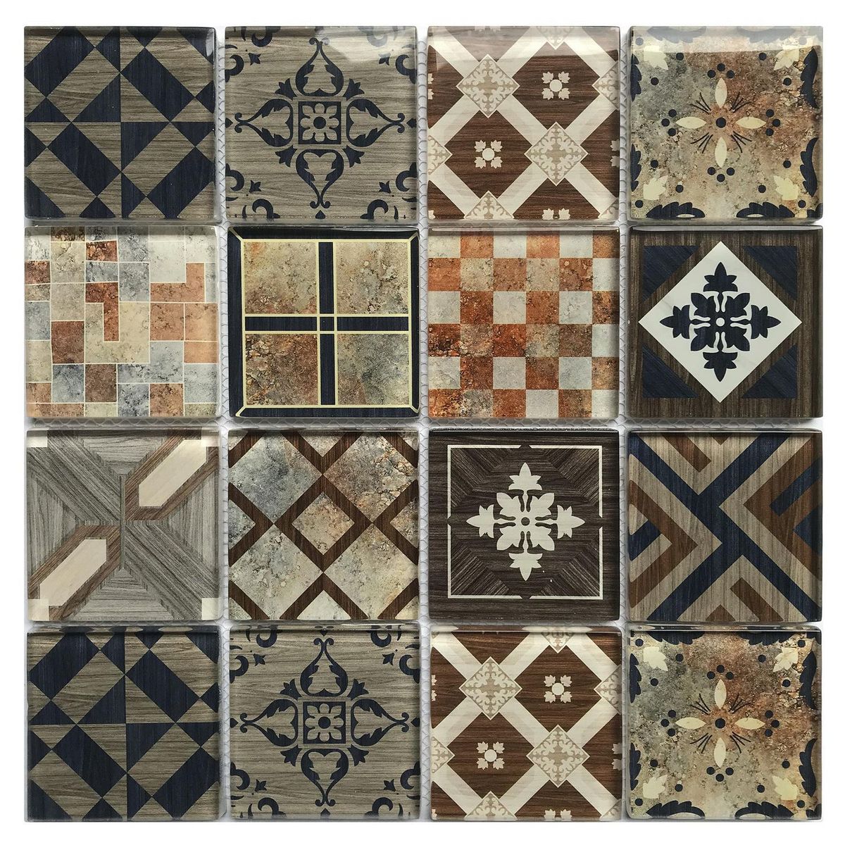 HOLZTEK - Malla Vidrio Decorado 30x30cm