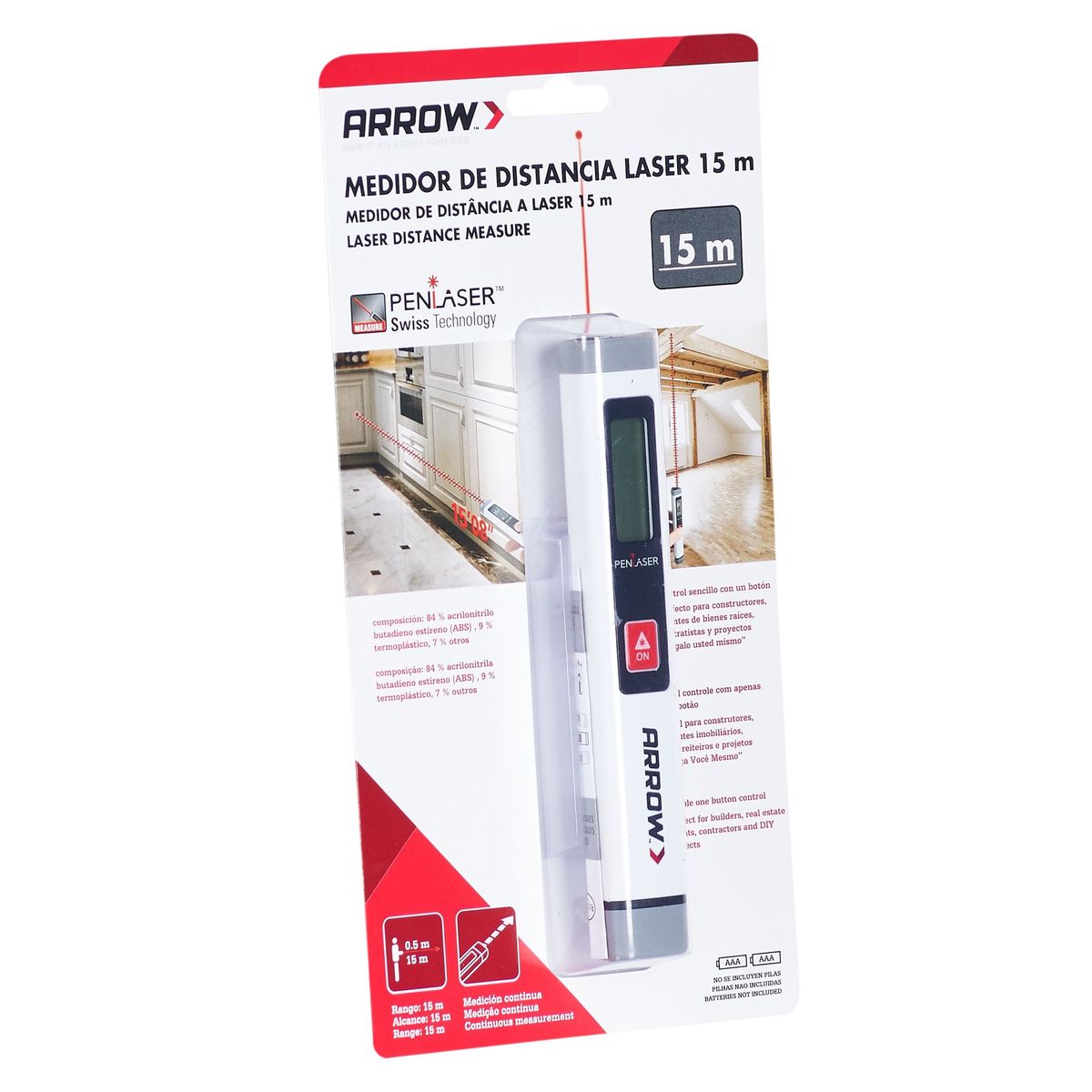 ARROW - Medidor de Distancia Láser 15m