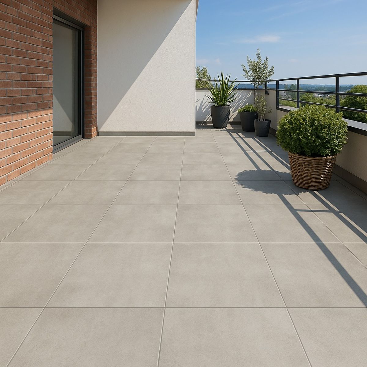 HOLZTEK - Gres Porcelanico Gris Cementicio 60X60cm 1.44m2 Smoke Taupe