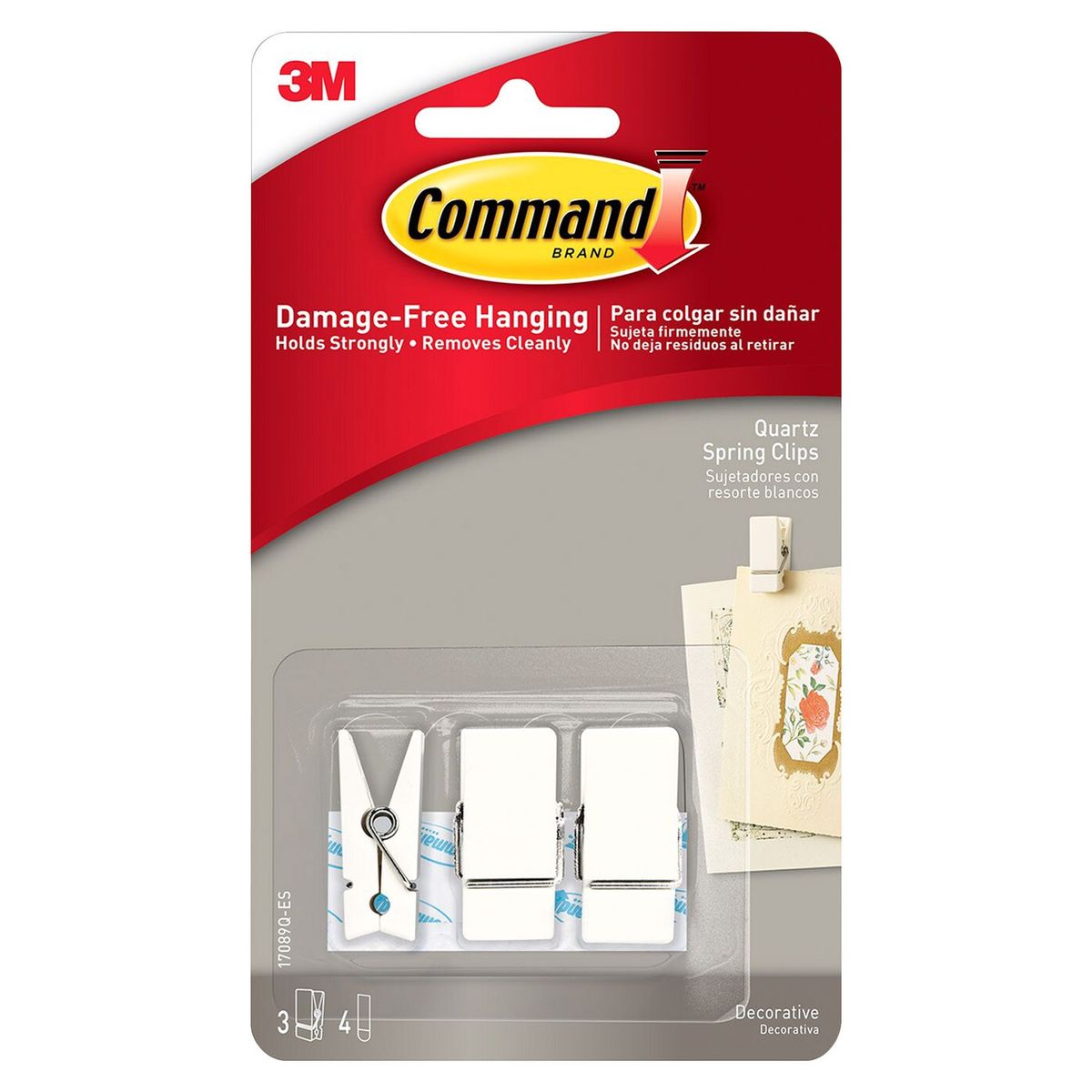 3M - Gancho Clip Blanco x 3 unid.