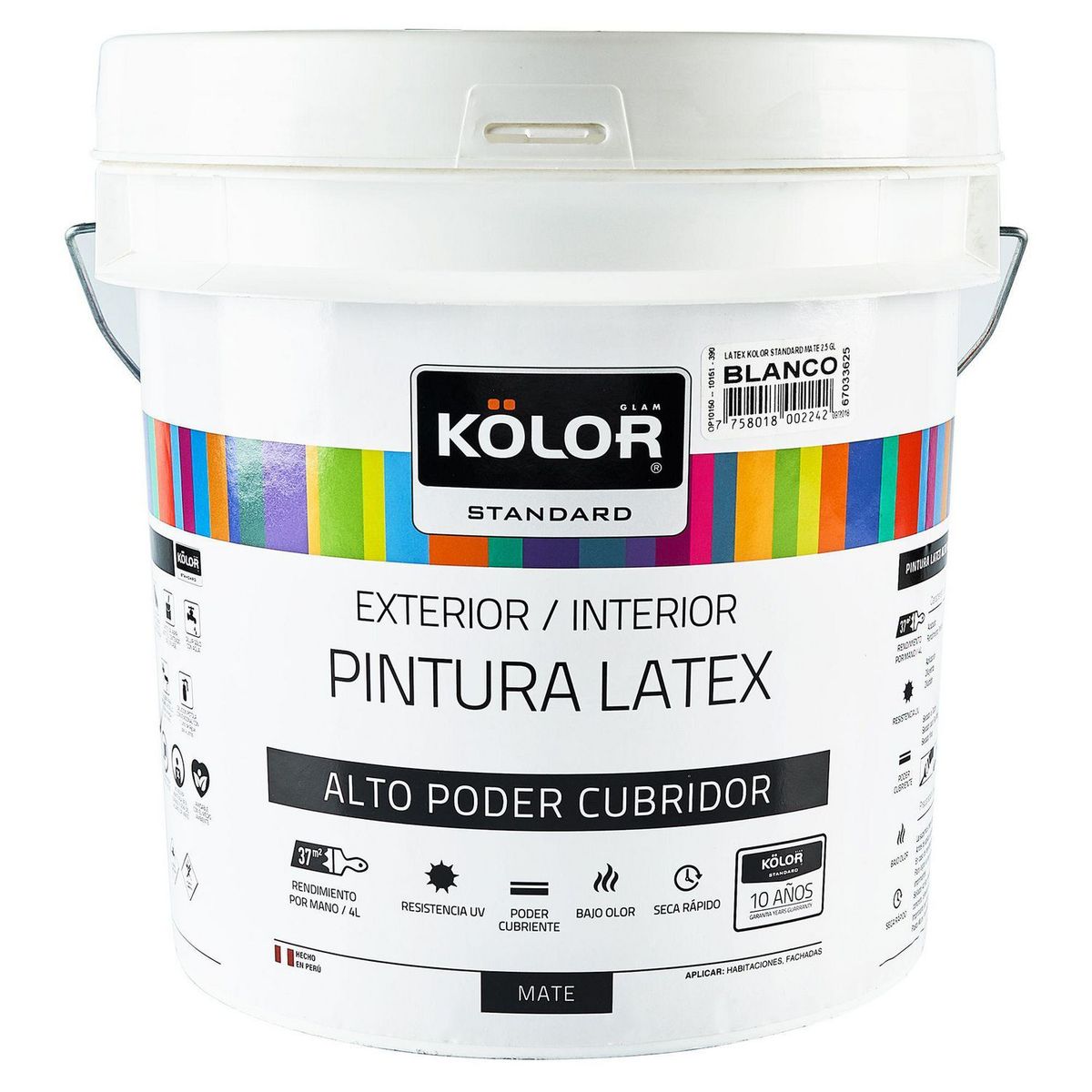 KOLOR - Pintura Kolor Latex Standar Blanco 2.5GL