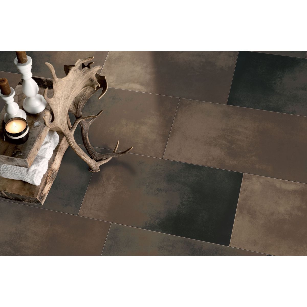 HOLZTEK - Porcelanato Marrón Rustico 60x120cm 1.44m2