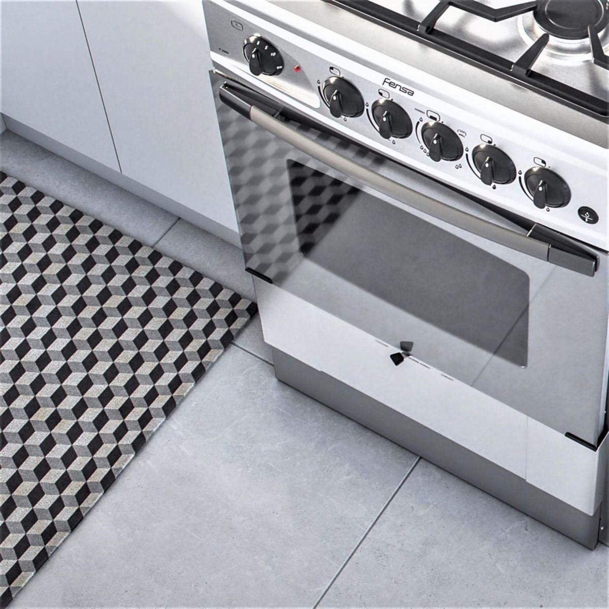 HOLZTEK - Porcelanato Gris Marmolizado 60X60cm 1.44m2 Turín Gris
