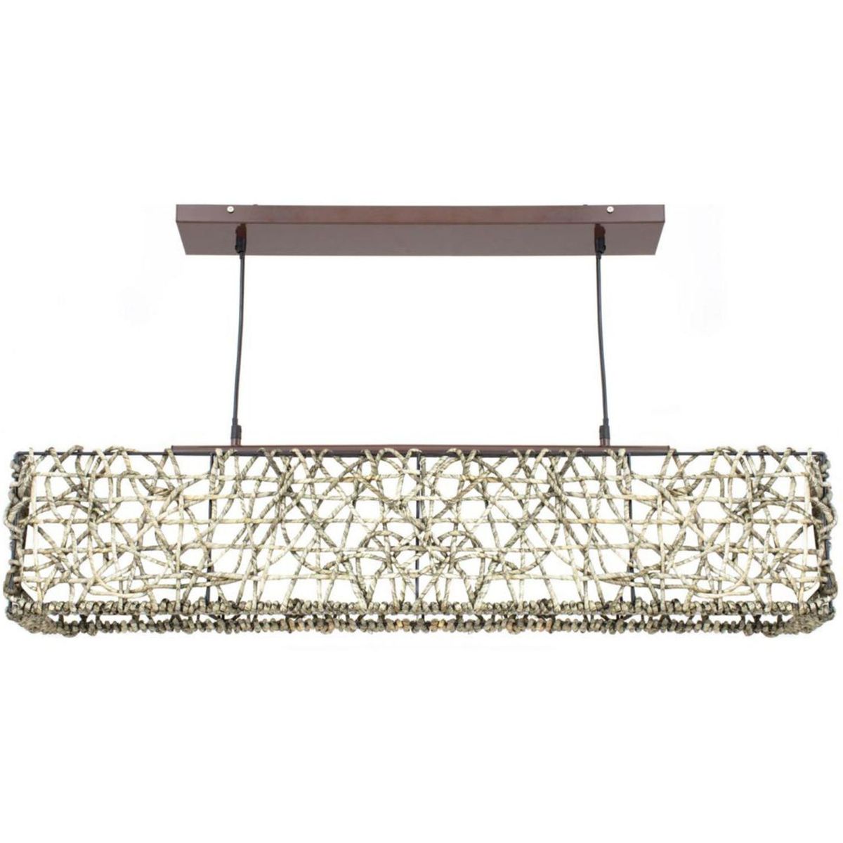 JUST HOME COLLECTION - Lámpara Colgante Nature 3 Luces Ratán Café/Marrón 40 W