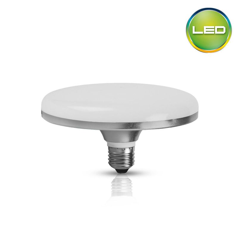 LIGHTECH - Foco UFO LED 30W E27  Silver Luz Blanca 18cm