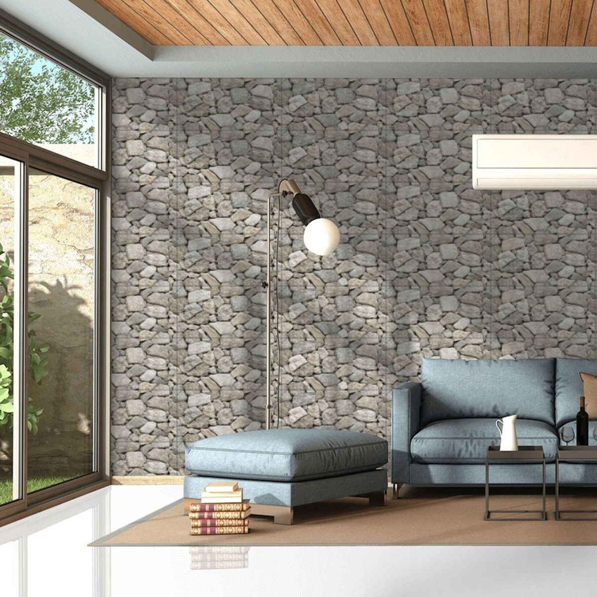 TITANIUM - Porcelanato Alto Relieve Gris Rústico 30x60 cm