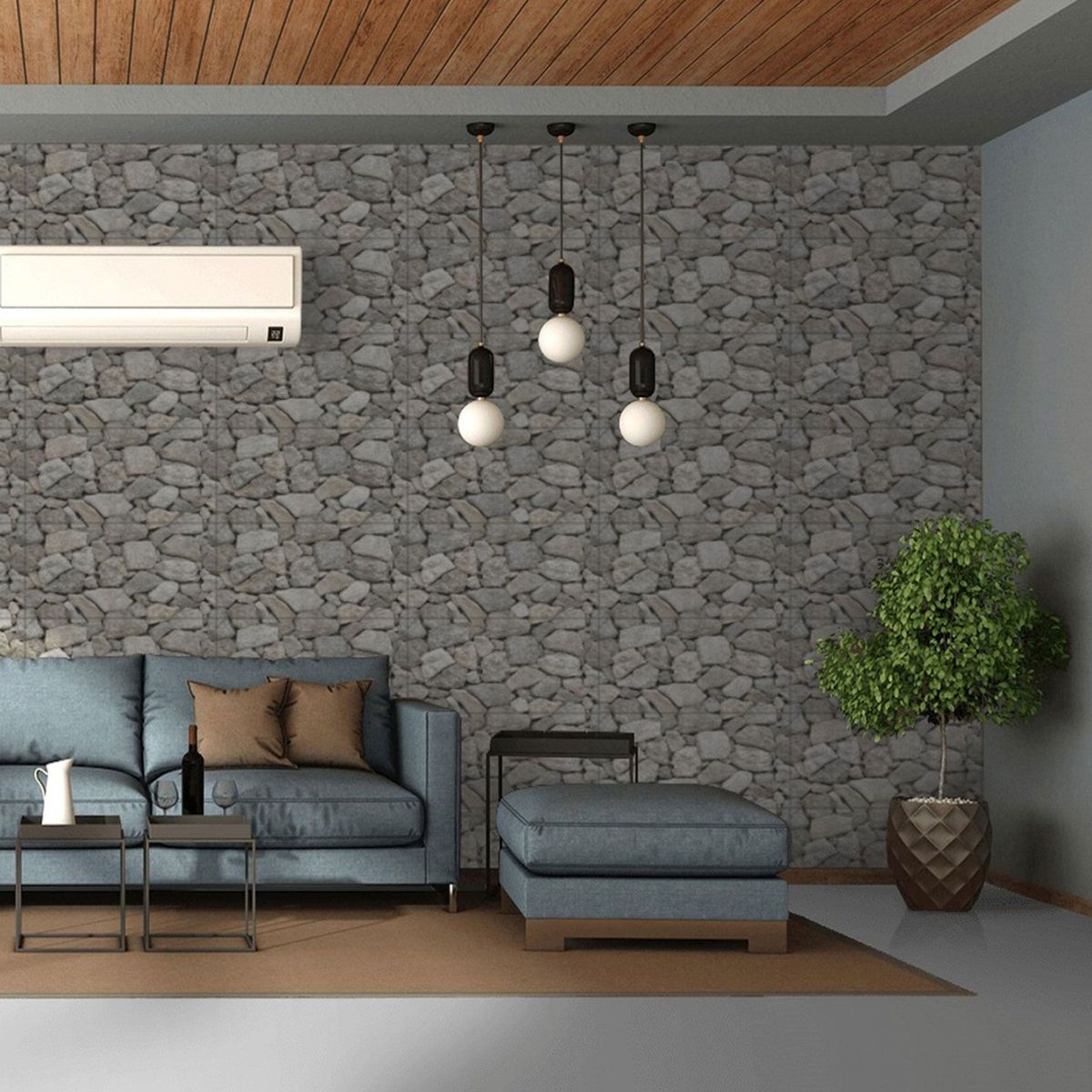 TITANIUM - Porcelanato Alto Relieve Gris Rústico 30x60 cm