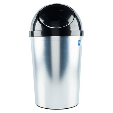 Papelera Metalizada Plateado 12L