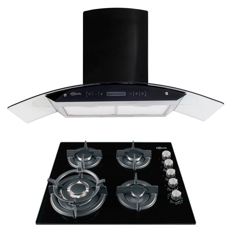 KLIMATIC - Combo Cocina Empotrable Gia + Campana Decorativa Venezia Black