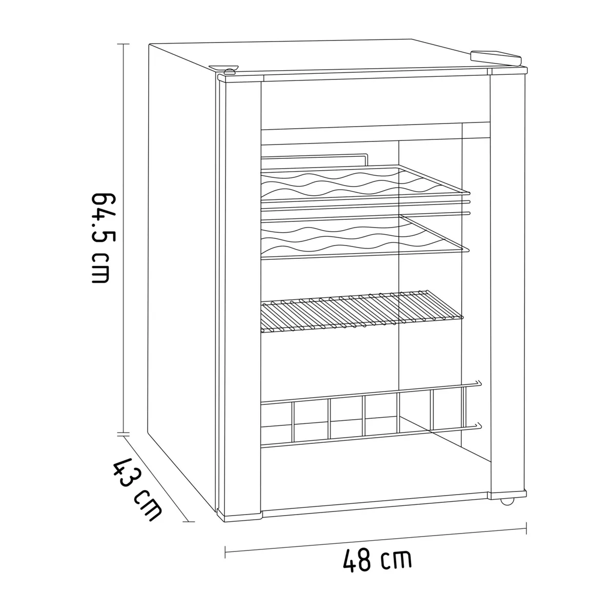 OSTER - Vinera Oster 19 Botellas OS-PWCC1900B Negro
