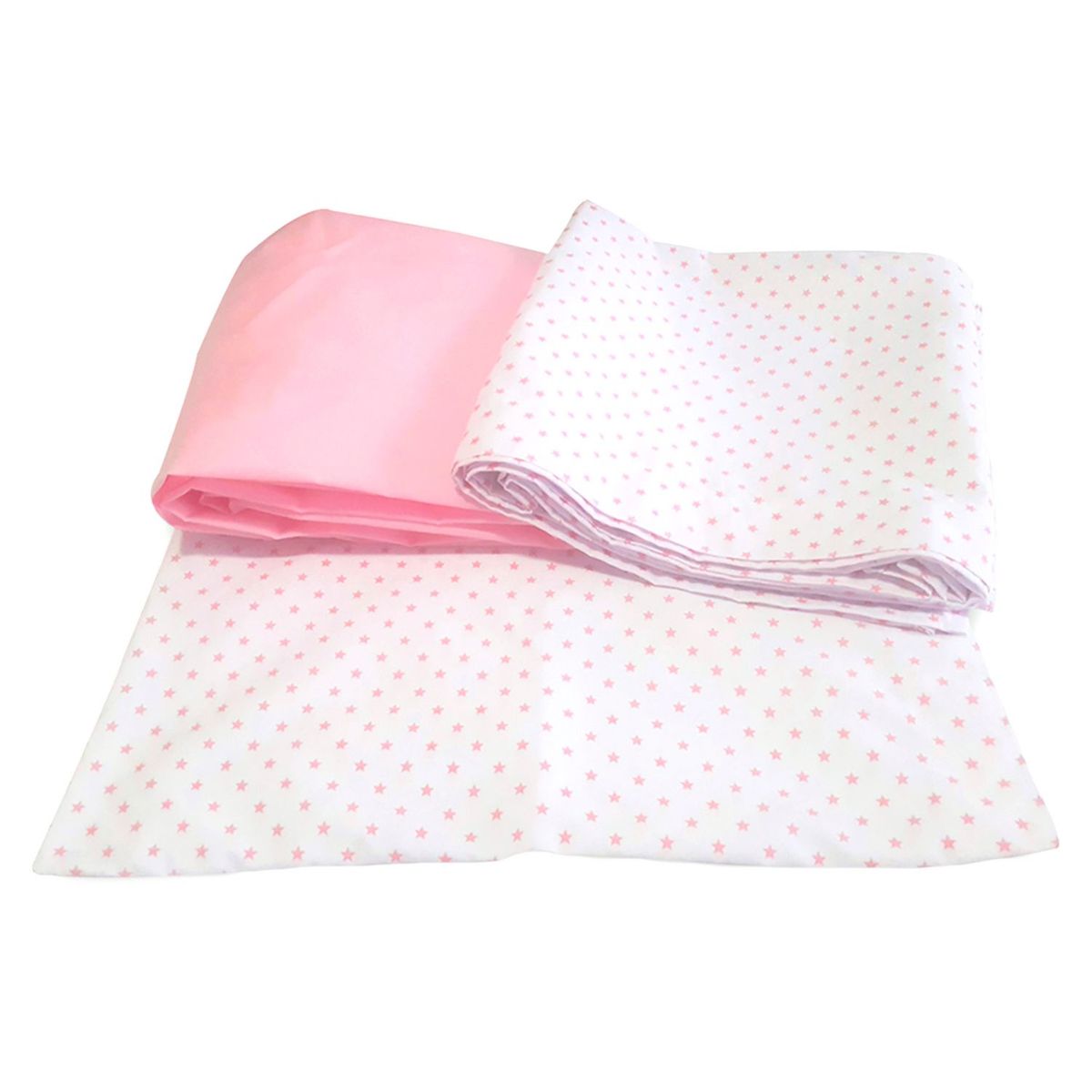 SWEETIE - Juego de Sábanas para Cuna 3 Piezas Rosado