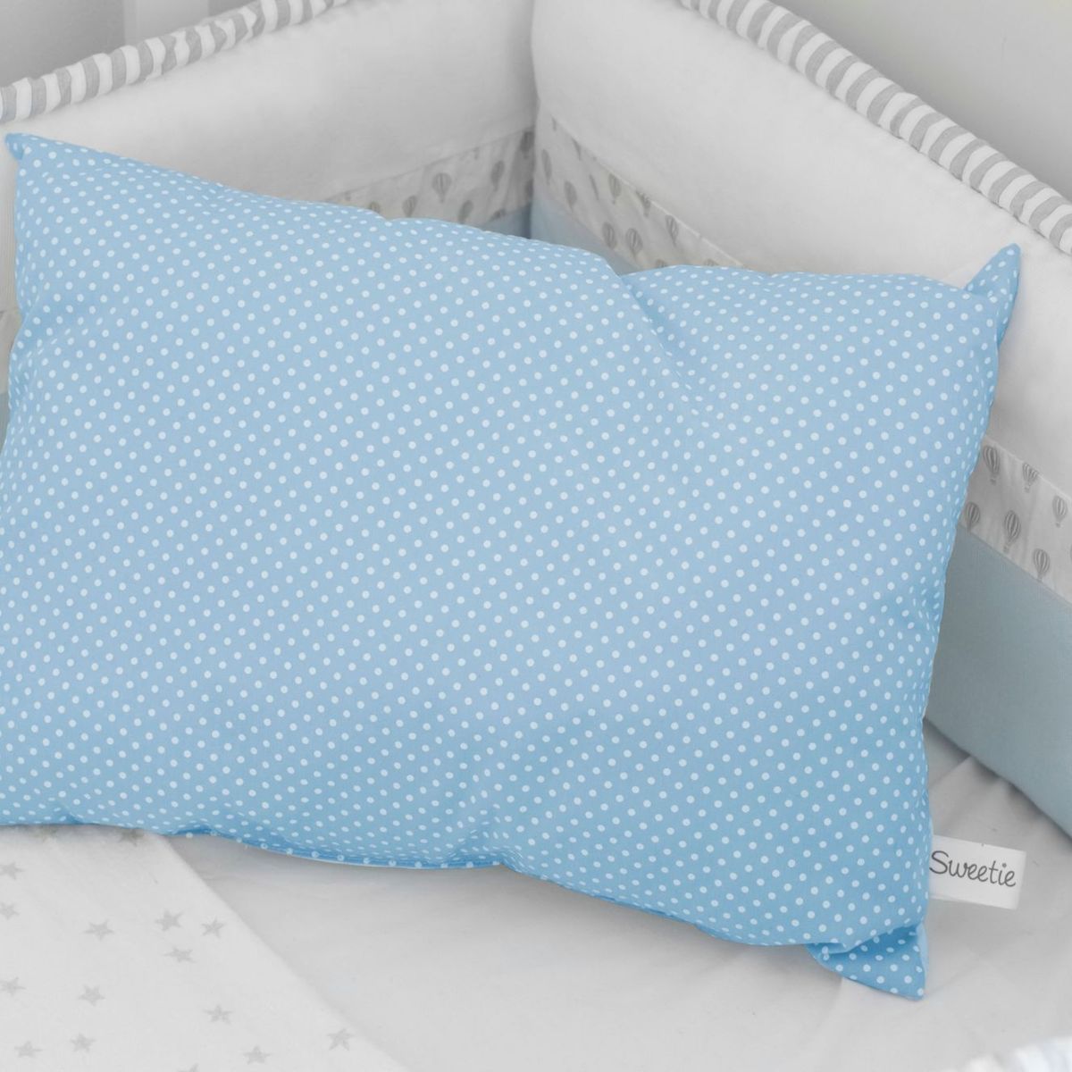 SWEETIE - Almohadita Deco Huellitas Celeste