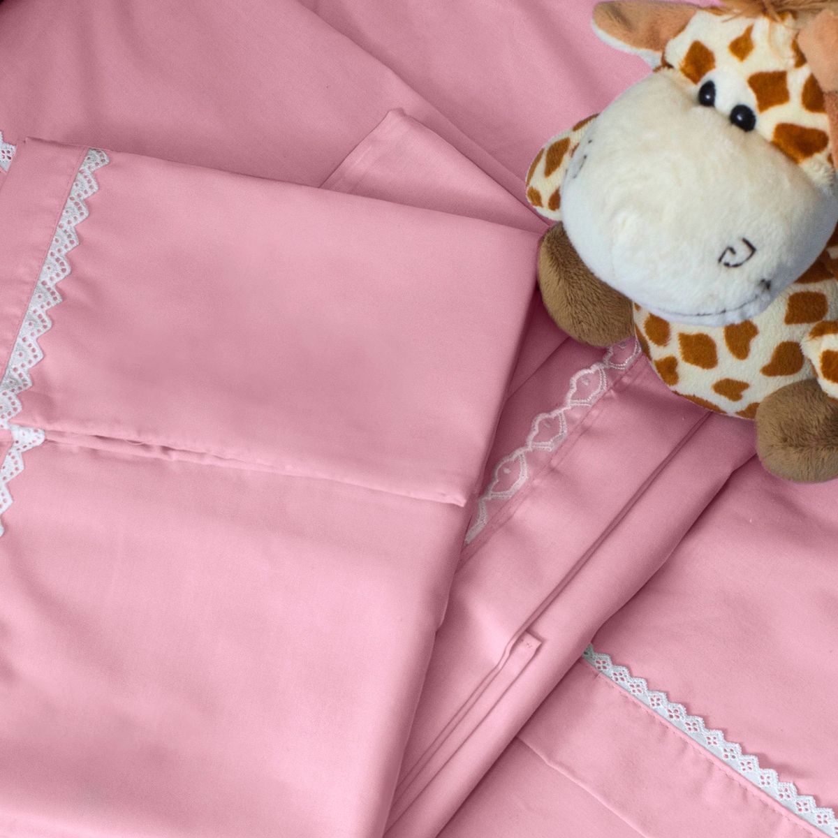 SWEETIE - Juego de Sábanas Pack and Play Rosado