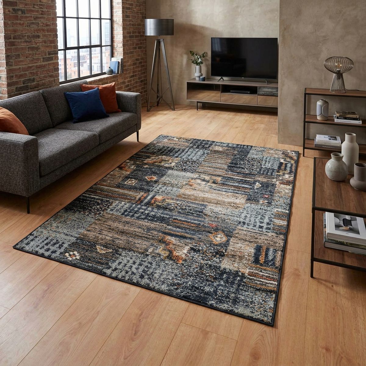 JUST HOME COLLECTION - Alfombra Rectangular Sachi Patchwork 160x235cm