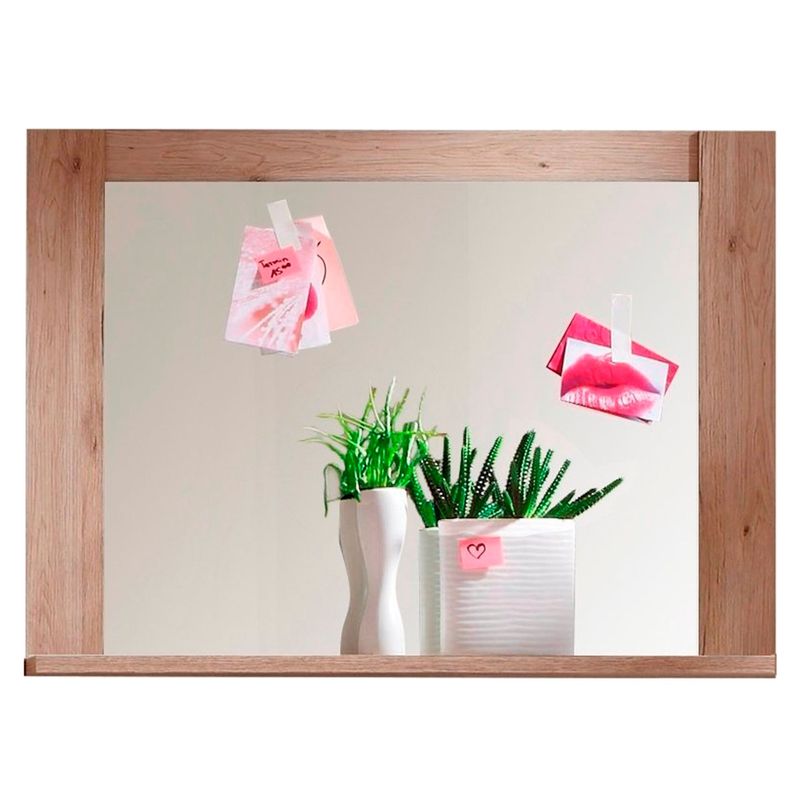MUEBLES GAUDI - Espejo Decorativo Rectangular Himmel Nogal 49x40cm