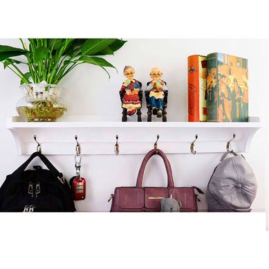 Perchero de Pared Ashley Doble Blanco