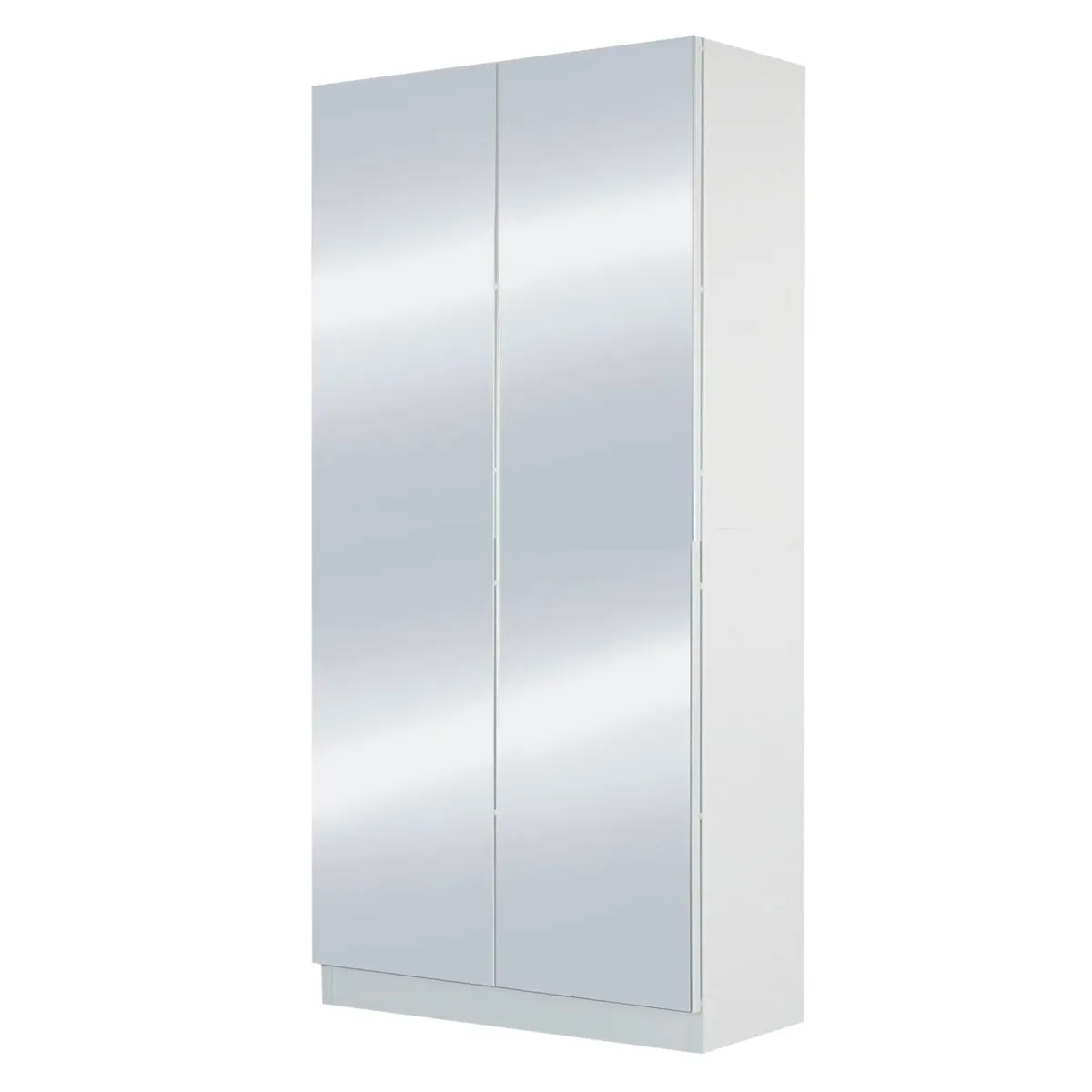 MUEBLES GAUDI - Zapatera con Espejo 30 Pares Cronos Blanco