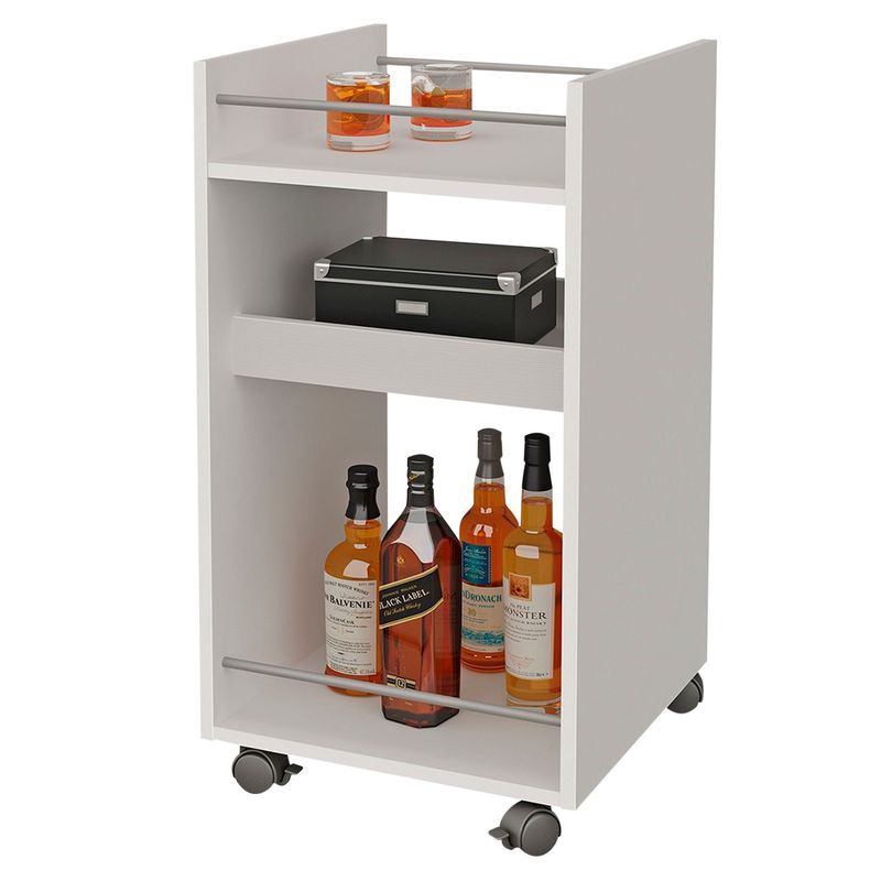 MUEBLES GAUDI - Bar con Ruedas Royal Blanco