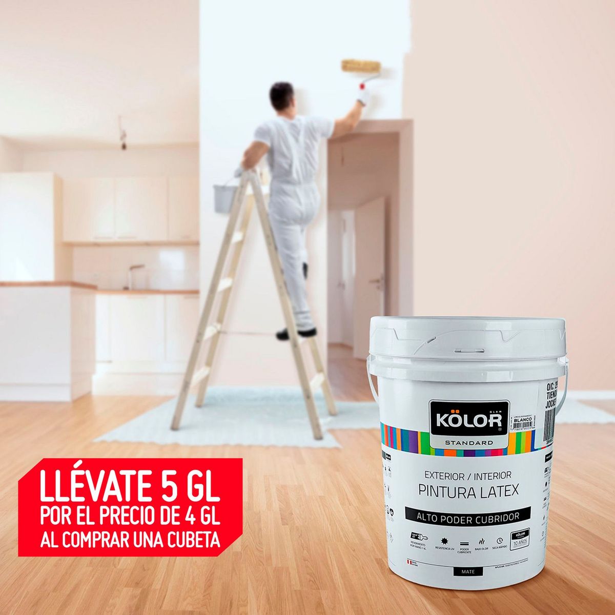 KOLOR - Pintura Látex Standard 20L Blanco