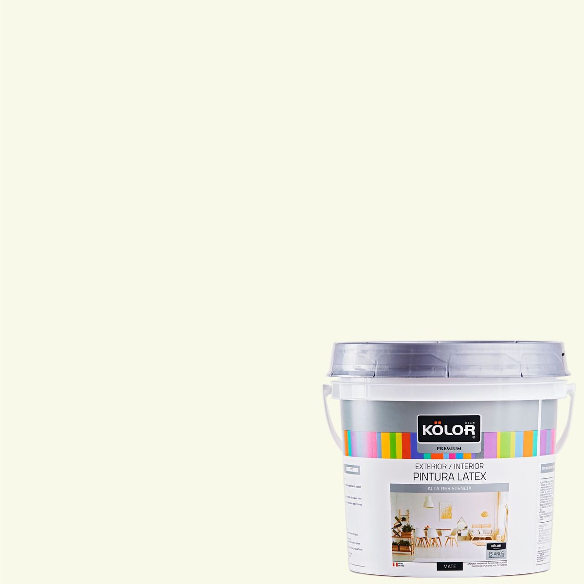 KOLOR - Pintura Látex Premium 4L Blanco Algodón