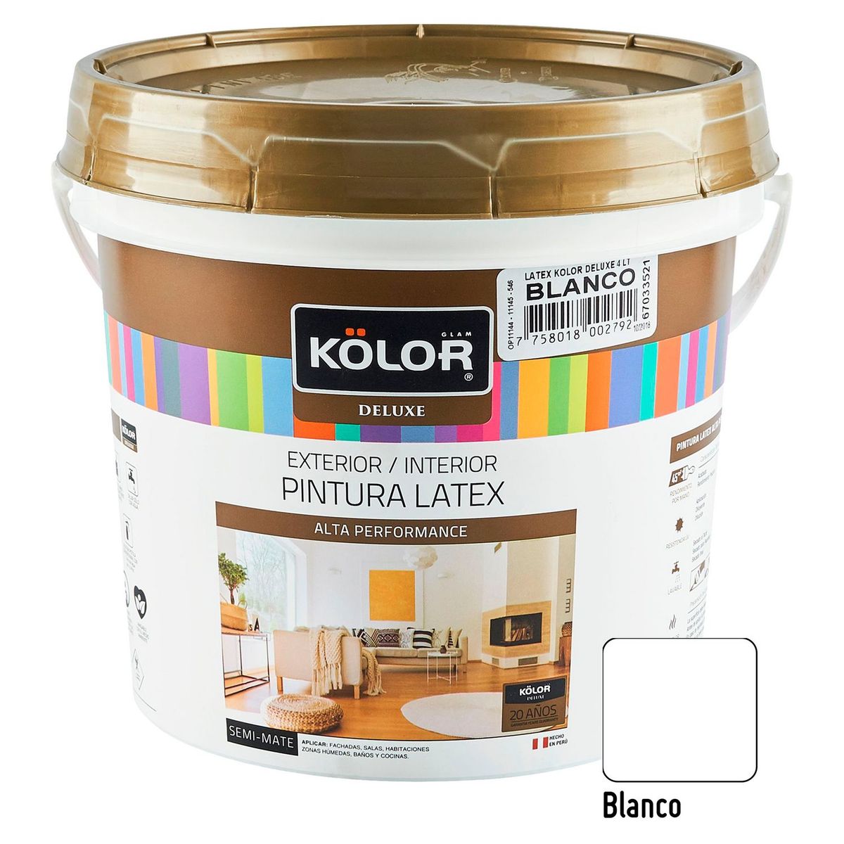  - Pintura Látex Deluxe 4L Blanco