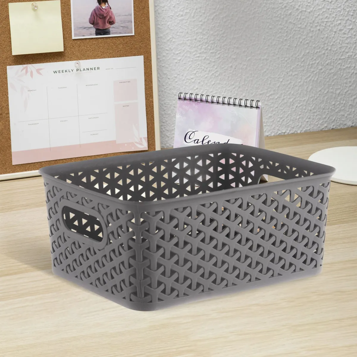 JUST HOME COLLECTION - Canasta Ratán 4L Gris 