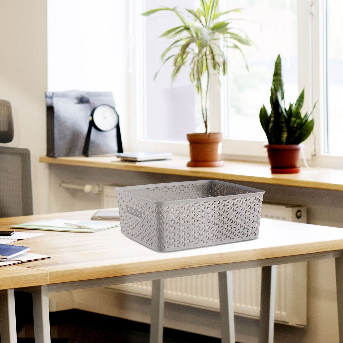 JUST HOME COLLECTION - Canasta Ratán 14.5L Gris