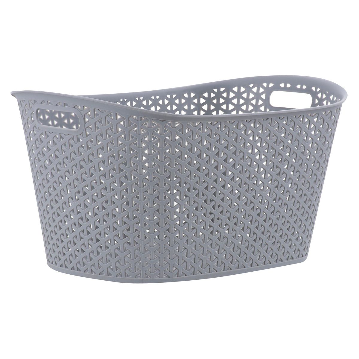 JUST HOME COLLECTION - Canasto Oval Gris Grande 24L