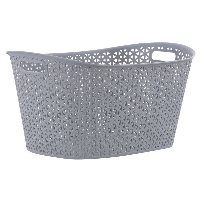 JUST HOME COLLECTION - Canasto Oval Gris Grande 24L 
