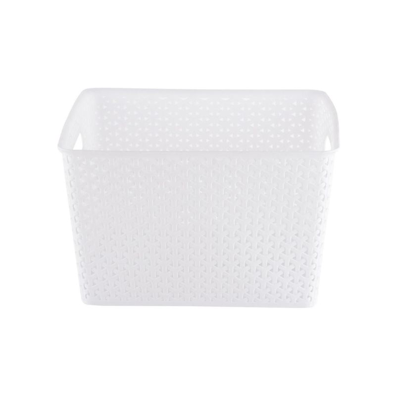 JUST HOME COLLECTION - Canasta Ratán 19L Blanco