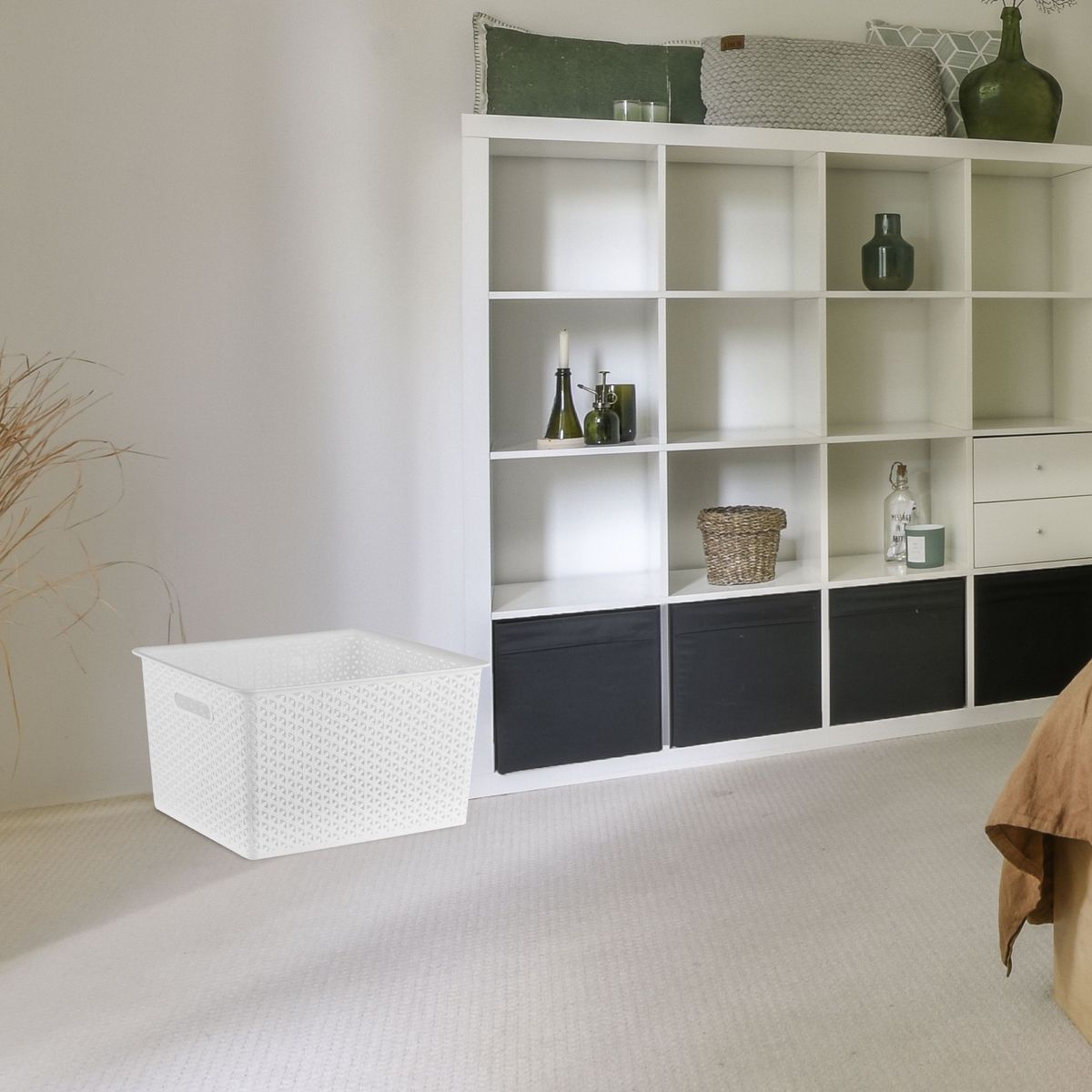 JUST HOME COLLECTION - Canasta Ratán 35L Blanco