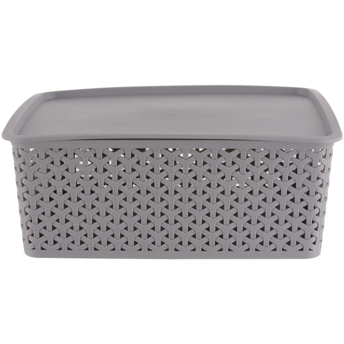 JUST HOME COLLECTION - Canasto C/Tapa Ratán Beige 14.5L