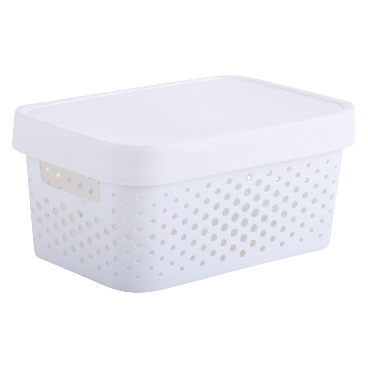 JUST HOME COLLECTION - Canasto C/Tapa Grande Blanco 4.5L