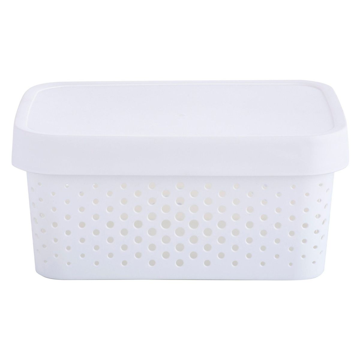 JUST HOME COLLECTION - Canasto C/Tapa Grande Blanco 4.5L