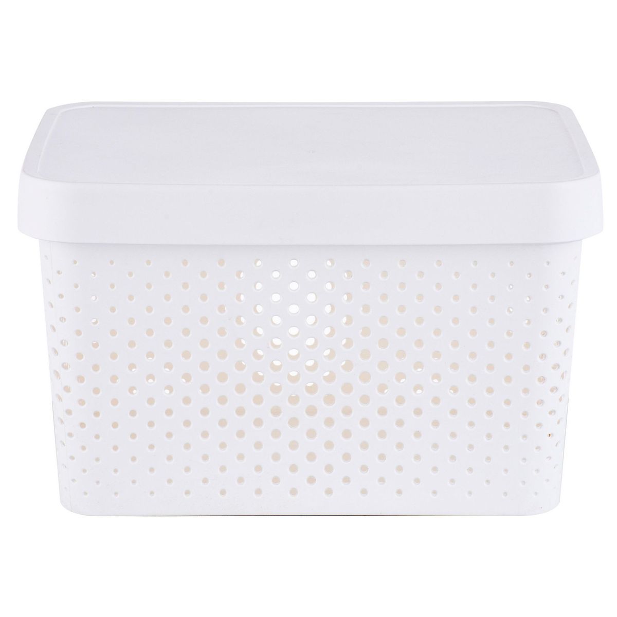 Canasto C/Tapa Grande Blanco 17L , marca JUST HOME COLLECTION - Foto 2